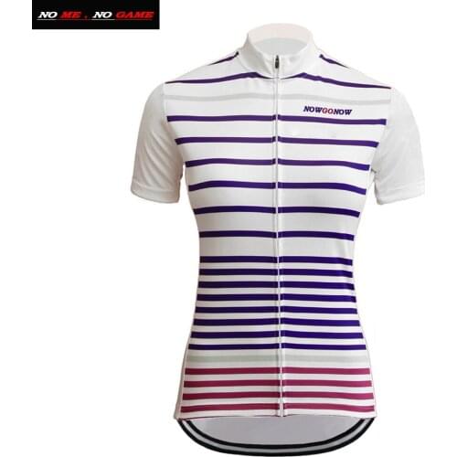 Lady retro stripe cycling jersey women summer short sleeve white bike shirts clothing bike wear pretty girl road biking clothes