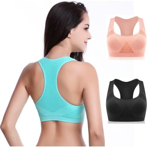 3 Colors / 3 Sizes Professional Absorb Sweat Top Aerobics Vest Tanks Women Seamless Padded Sportes Bra Crop Top M L XL W0011