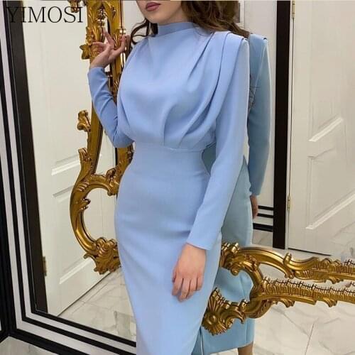2021 Elegant Stand Collar Slim Women Deess Ladies Long Sleeve Ankle Length Maxi Dress Autumn Casual Party Dress