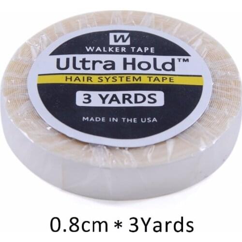 1 roll 0.8cm*3 yards super hair White tape double-sided adhesive tape for hair extension/lace wig/toupee