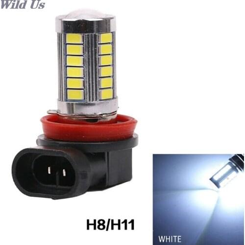 1Pc Super Bright H8/H11 33-LED White Car Fog Light Headlight Driving Lamp Bulb