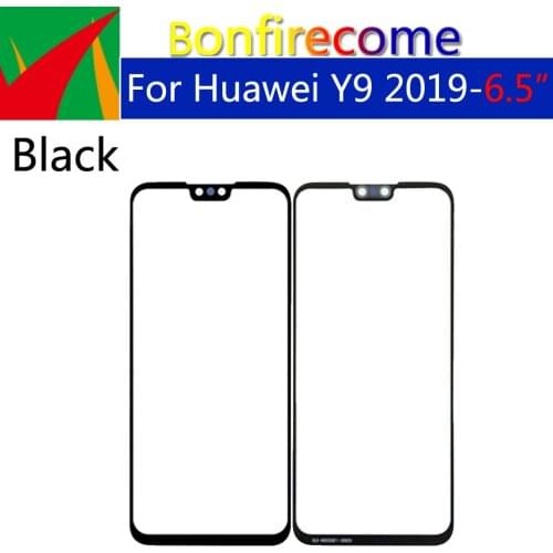 10Pcs\lot For Huawei Y9 2019 Front Touch Screen Glass Outer Lens For Huawei Enjoy 9 Plus LCD Glass Replacement 6.5 inch