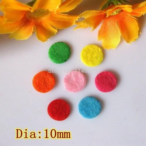 200pcs multiple color for select flat back 10mm Round Felt accessory patch, good circle felt pads flower material