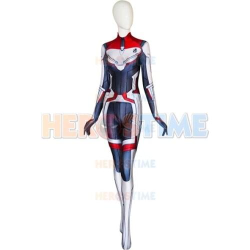 2019 Endgame Quantum Realm Cosplay Costume Spandex 3D Print Cosplay Zentai Suit for Halloween Party Woman Kids