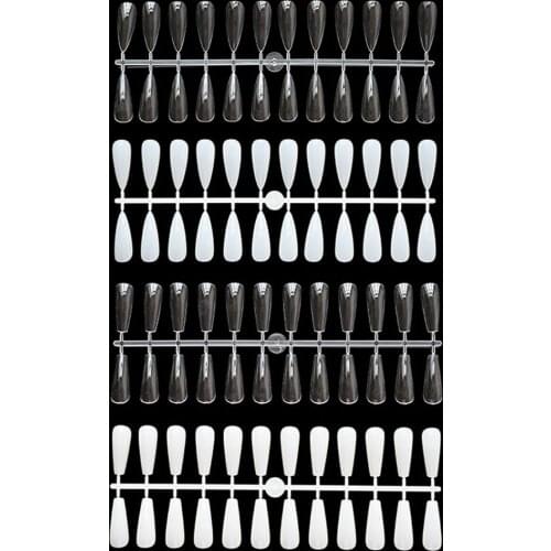 240pcs/Set False Nail Tips Showing Shelf Fake Nail Art Polish Color Card Water Drop/T Shape Practice Chart Practice Display Tr92