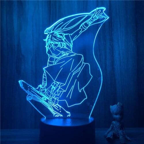 3D Nightlight Anime SK8 the Infinity Cherry Blossom Action Figure 7 Colors Touch Optical Illusion Table Lamp Gift Room Decor