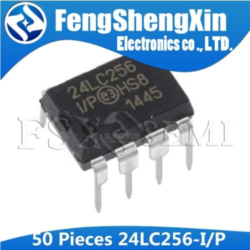 50PCS 24LC256-I/P DIP-8 24LC256I/P DIP8 24LC256 24LC256-I/P EEPROM IC