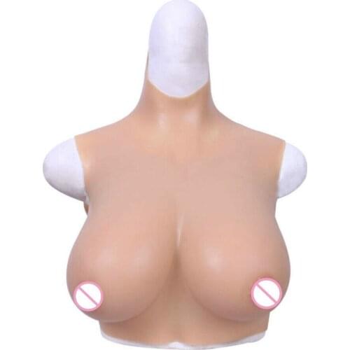 C To G Cup Silicone Breast Forms Top Realistic Soft Boobs Bionic Skin Crossdresser Transgender Queen Transvestite Mastectomy Bra