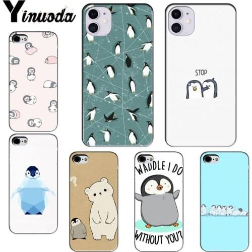 Yinuoda Lovely Penguin Phone Case Cover For iPhone5 5s SE X XS MAX 8 7 6 6S Plus XR 11 11pro promax 12 12Pro Promax