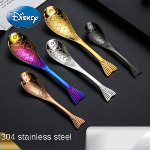 Disney Mermaid 304 Stainless Steel Spoon Spoon Spoon Dessert Coffee Spoon Childrens Cartoon Spoon