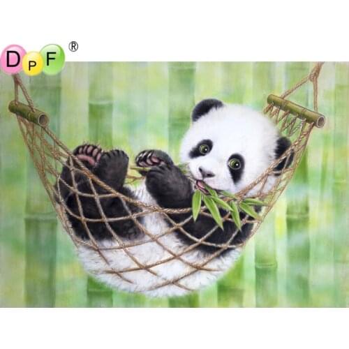 DPF 5D hammock panda gift DIY full Round Diamond Painting Magic Cube Cross Stitch crafts Diamond Embroidery Mosaic Home Decor