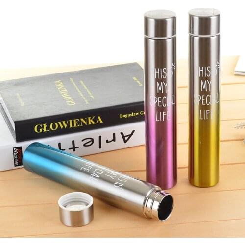 Hot sale Mini 260ml Insulated sports Water Bottle slightness silm Thermos Cup Stainless Steel Vacuum Flask Travel Tea coffee Mug