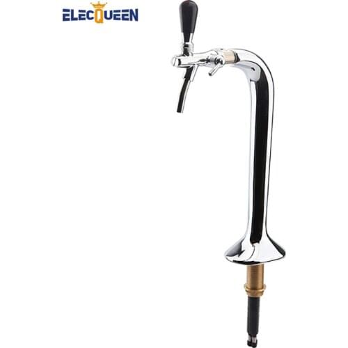 Chrome Plated Brass Single Faucet Snake beer tower with one brass beer tap, for European Flow Control Type Tap
