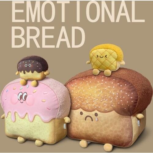 Cat Fan Mood Bread Pillow Toast Bed Pillow Sofa Bed Sleep Pillow Diablo Series Brown Bread