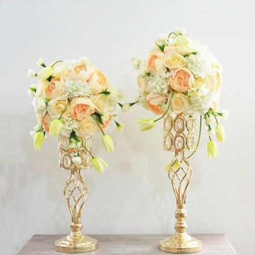 Crystal table centerpiece flower vase flower stand candle holders wedding party decoration 10pcs/lot