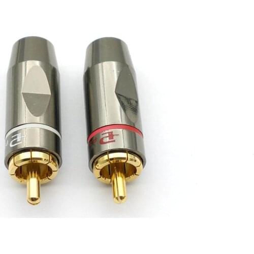 50pcs brass RCA plug Audio soldering connector adapter