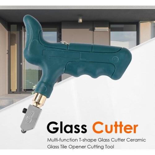 Multi-function T-shape Cutting Thick Glass Cutter Ceramic Glass Tile Opener Cutting Tool Household Hand-Held Diamond Cutters