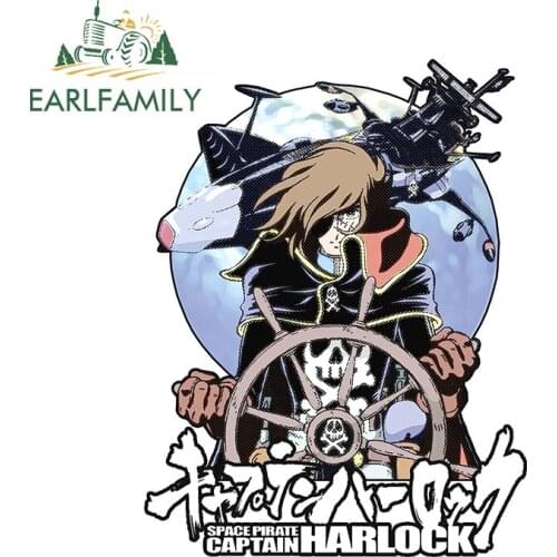 EARLFAMILY 13cm x 9.9cm for Space Pirate Motorcycle Car Stickers Waterproof Decal Personality 3D DIY Scratch-Proof Camper Decorl