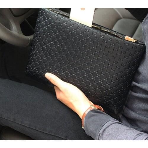 2020 new mens handbag business leisure large capacity hand bag mens soft leather iPad hand bag
