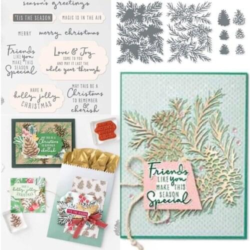 New Christmas To Remember Clear Stamps or Metal Cutting Dies Sets for DIY Craft Making Greeting Card Scrapbooking