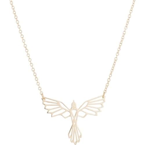 Hot Sale Fashion 316L Stainless Steel Phoenix Pendant Necklaces Bijoux Femme Phoenix Bird Charm Animal Necklace Jewelry
