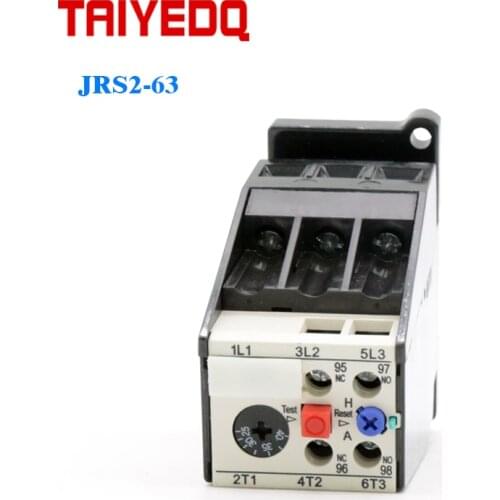 JRS2-63 Thermal Overload Relay 3UA59 Electrical Protection Relay for Motor 25A-40A 50A-63A 3P Current Adjustable Relay 50/60Hz