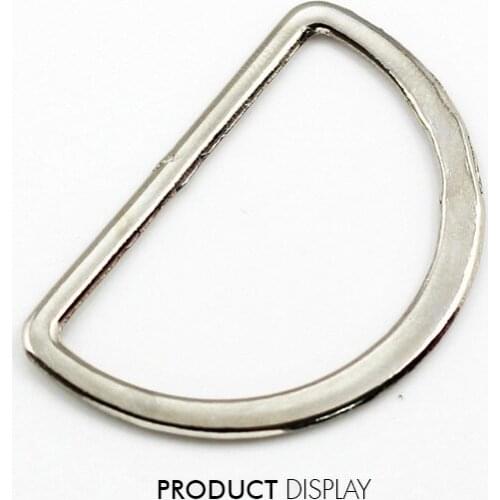 Craft Metal Silver Tone D Ring Buckle 25mm Hooks Scrapbooking Sewing Supplies Accessories for DIY Costumes Bags 100piece K289