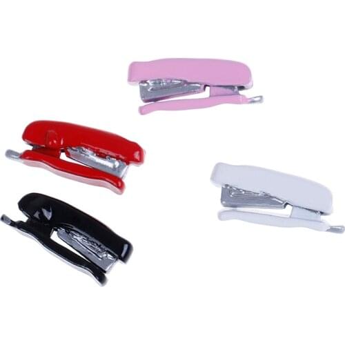 2cm 1:12 Toy Resin Pink Stapler Length 2cm DIY doll house Accessories 4 Colors Mini Stapler doll house Miniature