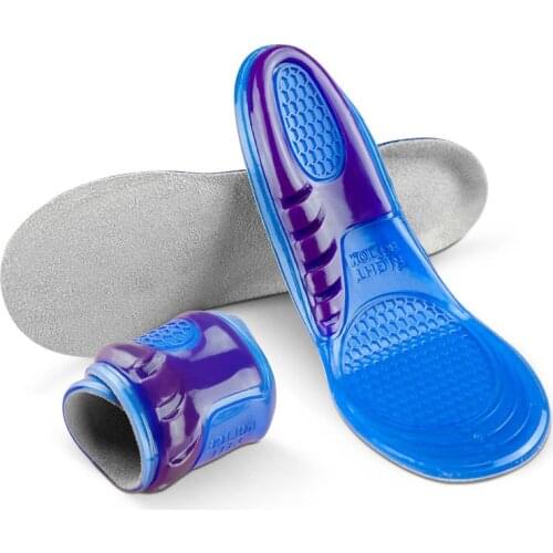 Silicon Gel Insoles Foot Care for Plantar Fasciitis Heel Freely cut two-color shock absorption breathable running insoles