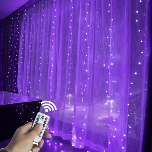USB Chargable Remote Control LED Curtain Light Copper Wire Light String Lights Christmas Decoration Lights String