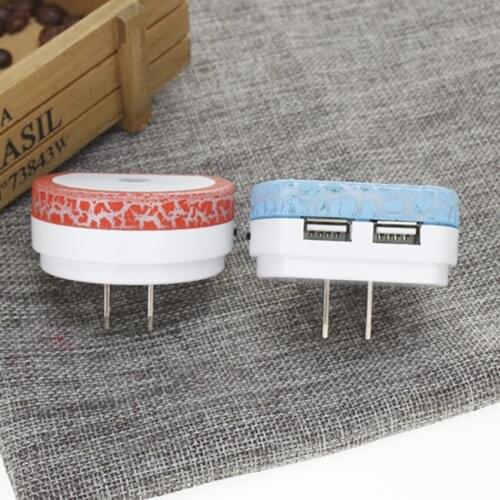 LED Night Light Plug-in Light Dusk-to-Dawn Sensor with Dual USB Port & Swicth for Bedroom Kitchen, Hallway, Stairs, US Plug