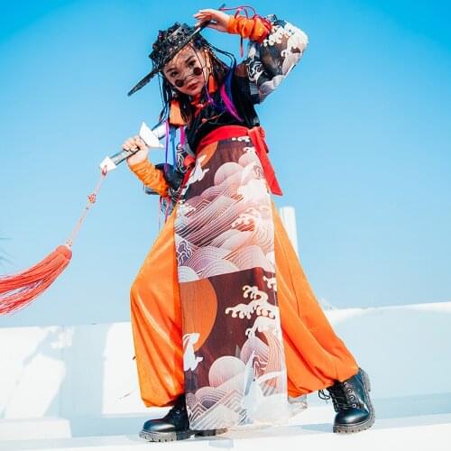 Hip Hop Dance Wear For Kids Chinese Style Cheerleader Costume Designer Clothes Jazz Dancer Outfit Teenage Girls Clothing DL7223