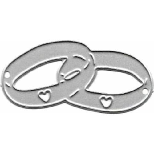 Wedding Rings Metal Cutting Dies For DIY Scrapbooking Stamps Craft Embossing Die Cut Making Stencil Template