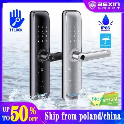New Model of High Quality TTLock App Security Electric Password Fingerprint Waterproof Smart Door Lock