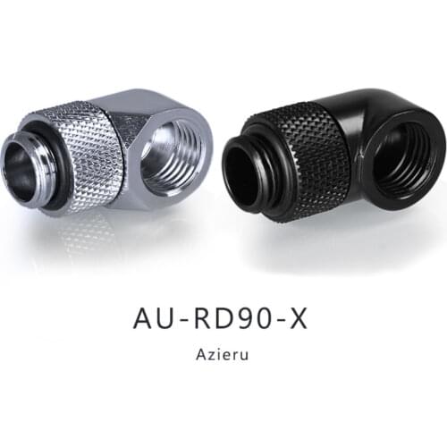 Azieru AU-RD90-X silver/black water cooling 90 degree swivel joint Water Cooling