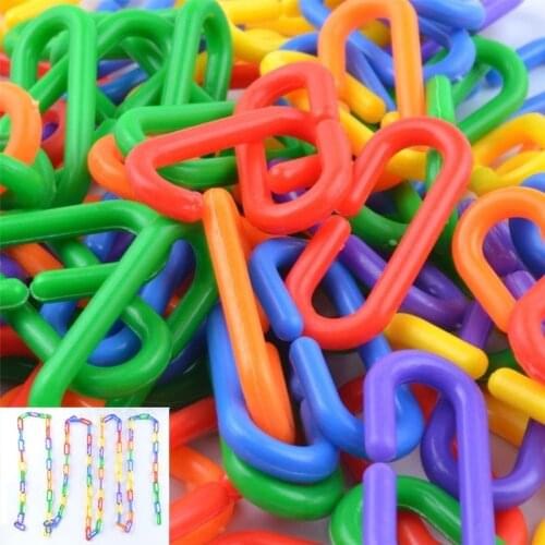 100/300pcs Parrot Bird Toys DIY Swing Chain Cage Hanging Climbing Shaking Toys Bird Accessories