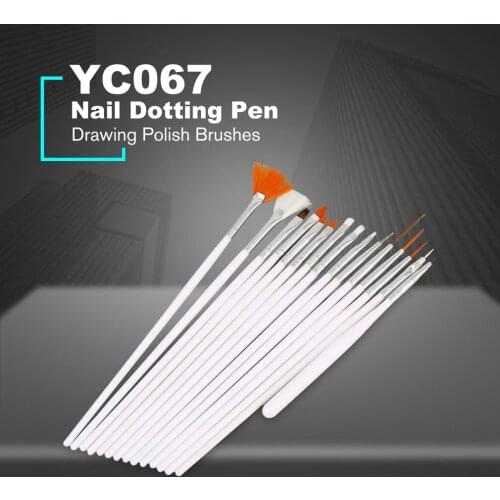 15PCS/set Manicure Tools Nail Brush Dotting Painting Drawing Pen Nail Art Brush Gel Polish Brushes Tools Gel Painting Pen