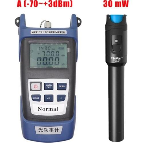 2-in-1 Fiber Optical Power Meter Fibra -70~+3dbm 7Wavelength ,30mw Visual Fault Locator Fiber Optic Cable Tester Pen 30km VFL