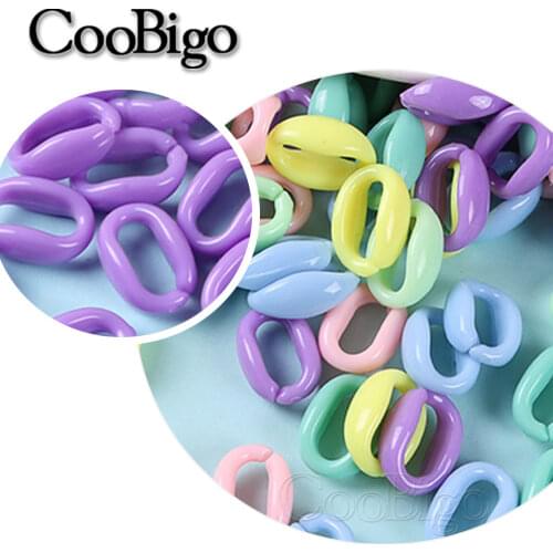 Acrylic Chain Links Plastic Chains Link Beads Shell Rings for Sunglasses Glasses Masks Lanyard DIY Craft Backpack Accessory 50pc