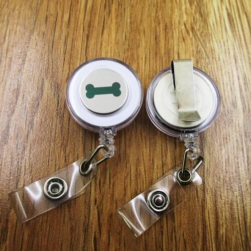 Bone ID Badge Reel for Docter Nurse Teacher Student retractable recoil id badge holder work fun