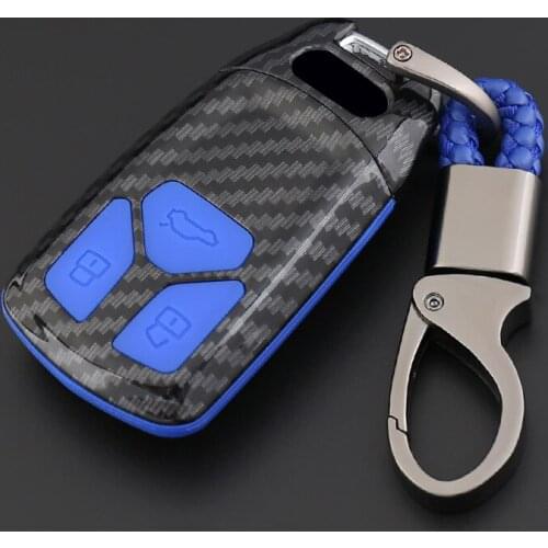 For Audi A4 Q3 A1 S3 Q7 A5 Interior decoration keychain High quality ABS key case Car key protection Accessories