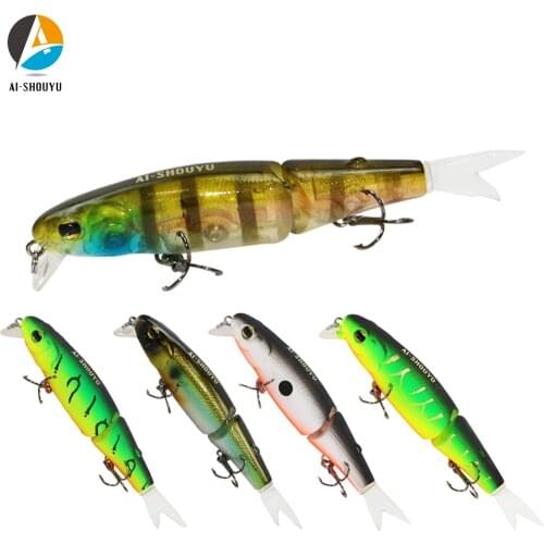 AI-SHOUYU 1PCS Fishing Lure Minnow 70mm/8g Crankbait Hard Bait with Spare Soft Tail Wobble Suspending Jerkbait Fishing Tackle