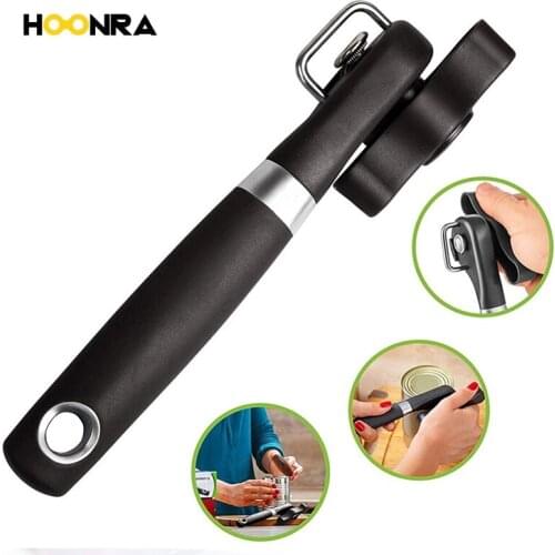 HOONRA Manual Can Opener Stainless Steel Bottle Openers Professional Ergonomic Jars & Tin Opener for Cans Kitchen Tools