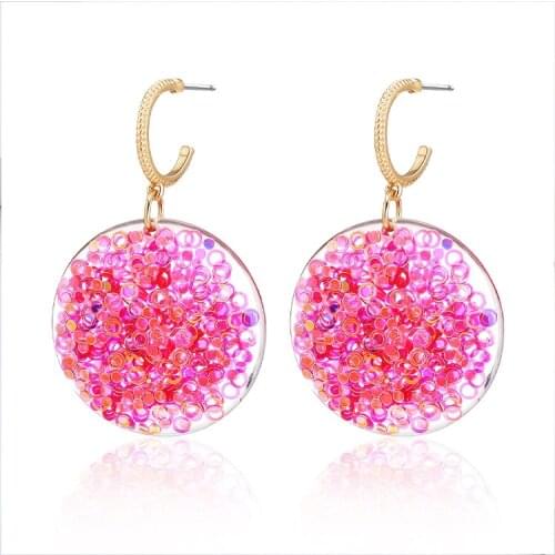 Sweet Lovely Acrylic Earrings For Women Boho 2020 Dangle Drop Earrings Fashion Accessories Luxury Trendy Jewelry