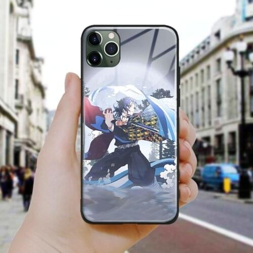 Tomioka Giyuu Real life art Soft Silicone Glass Phone Case Cover Shell For iPhone SE 6 6s 7 8 Plus X XR XS 11 12 Mini Pro Max
