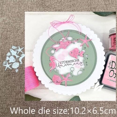 New Design Craft Metal stencil mold Cutting Dies Marine life decoration scrapbook die cuts Album Paper Card Craft Embossing