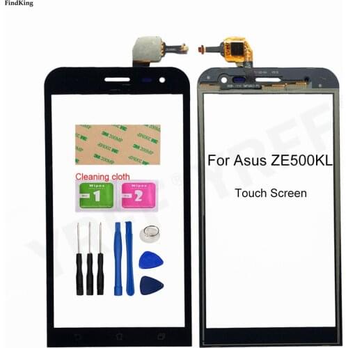 New ZE500KL Touch Screen For Asus Zenfone 2 Laser ZE500KL Touch Screen Panel Digitizer Sensor Front Glass Replacement Part