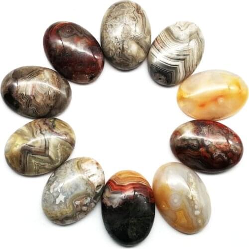 12 pieces/lot) Wholesale Natural Mexico Crazy Lace Agates Oval CAB Cabochon 25x18x6mm yl062801