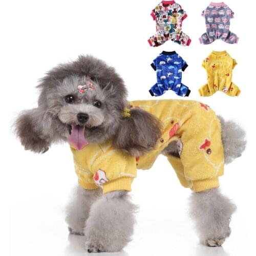 Pet Autumn Winter Costume Dog Warm Clothes Soft Comfortable Lovely Pajamas For Small Medium Dogs Puppy Clothing Pets Supplies