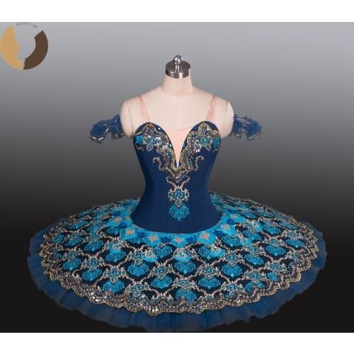 Adult/Women Professional Classical Blue Pancake Tutu For Sale 12 Layers Tulles Platter Tutu Skirts Blue Bird Stage Costumes